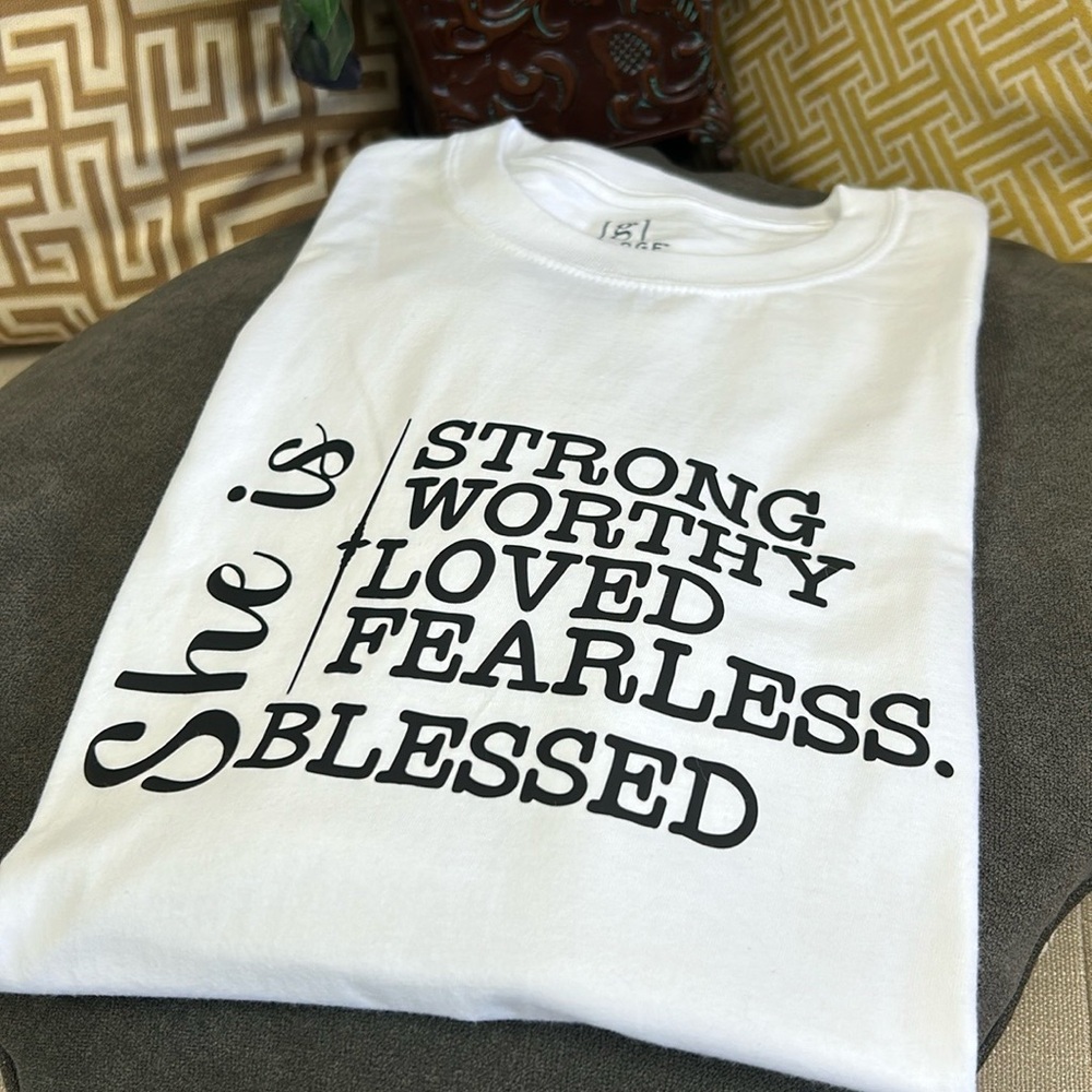 White Tee Custom Made Quotes